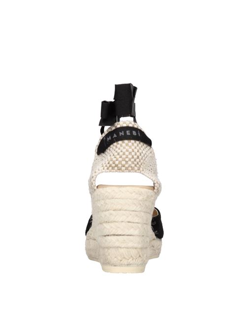 Raffia and suede wedges MANEBI' | K 1.0 WLNERO